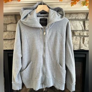 Victoria Secret SUPERMODEL ESSENTIALS ZIP UP HOODIE JACKET GRAY MEDIUM 🪽🪽